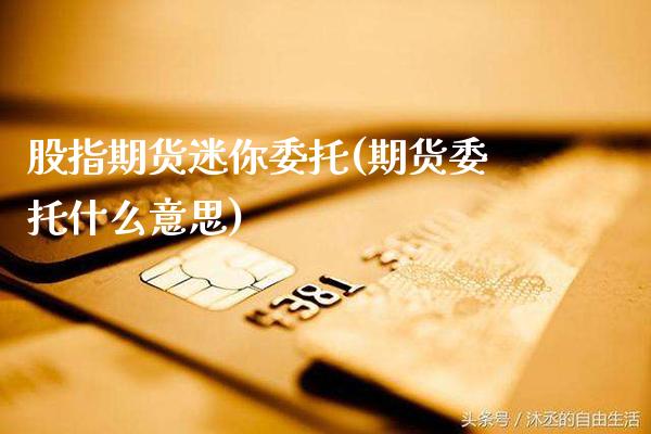 股指期货迷你委托(期货委托什么意思) (https://www.njaxzs.com/) 内盘期货 第1张