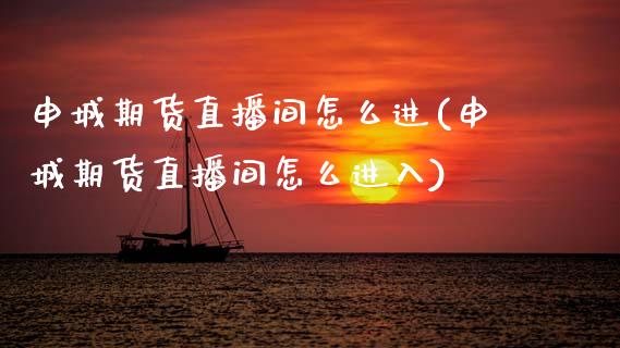 申城期货直播间怎么进(申城期货直播间怎么进入) (https://www.njaxzs.com/) 期货直播间 第1张