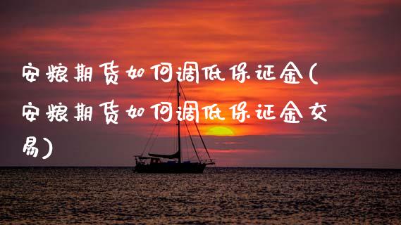 安粮期货如何调低保证金(安粮期货如何调低保证金交易) (https://www.njaxzs.com/) 期货开户 第1张