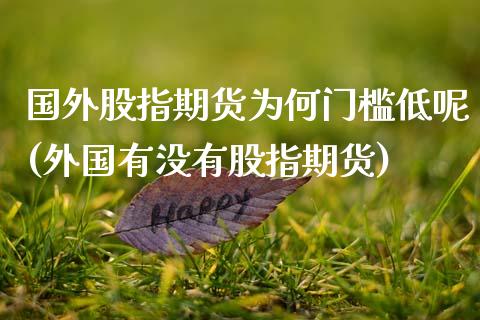 国外股指期货为何门槛低呢(外国有没有股指期货) (https://www.njaxzs.com/) 原油期货 第1张