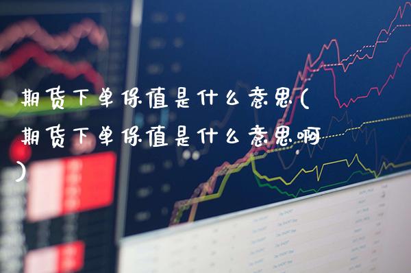 期货下单保值是什么意思(期货下单保值是什么意思啊) (https://www.njaxzs.com/) 期货直播间 第1张