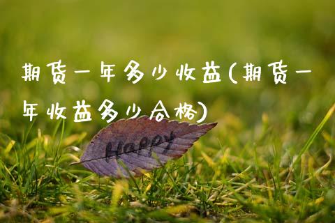 期货一年多少收益(期货一年收益多少合格) (https://www.njaxzs.com/) 黄金期货 第1张
