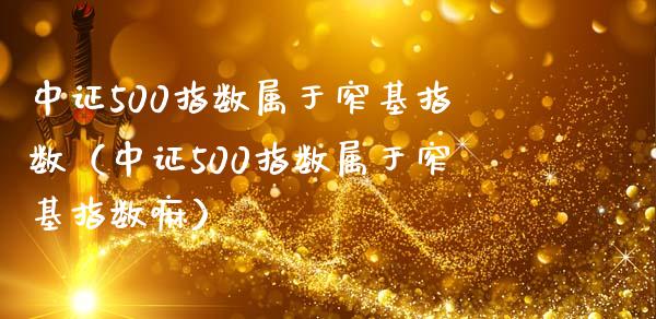 中证500指数属于窄基指数(中证500指数属于窄基指数嘛) 期货直播间 第1张-爱新财经 中证500指数属于窄基指数(中证500指数属于窄基指数嘛) (https://www.njaxzs.com/) 期货直播间 第1张