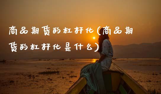 商品期货的杠杆化(商品期货的杠杆化是什么) (https://www.njaxzs.com/) 期货行情 第1张