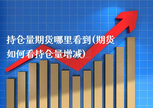 持仓量期货哪里看到(期货如何看持仓量增减) (https://www.njaxzs.com/) 期货行情 第1张