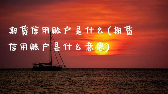 期货信用账户是什么(期货信用账户是什么意思) 期货行情 第1张-爱新财经 期货信用账户是什么(期货信用账户是什么意思) (https://www.njaxzs.com/) 期货行情 第1张