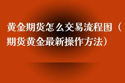 黄金期货怎么交易流程图（期货黄金最新操作方法） (https://www.njaxzs.com/) 期货直播间 第1张
