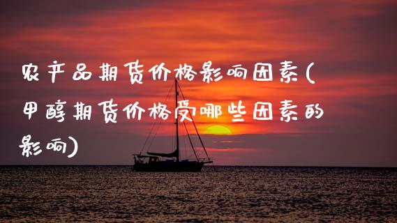 农产品期货价格影响因素(甲醇期货价格受哪些因素的影响) (https://www.njaxzs.com/) 期货开户 第1张