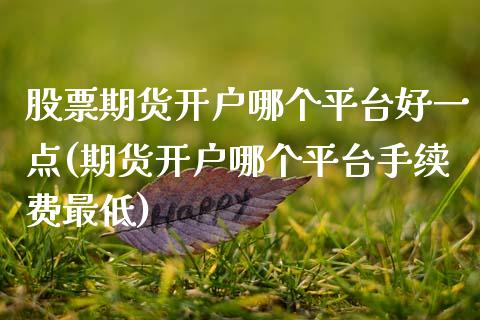 股票期货开户哪个平台好一点(期货开户哪个平台手续费最低) 期货行情 第1张-爱新财经 股票期货开户哪个平台好一点(期货开户哪个平台手续费最低) (https://www.njaxzs.com/) 期货行情 第1张