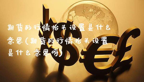 期货的行情抬头设置是什么意思(期货的行情抬头设置是什么意思呀) (https://www.njaxzs.com/) 期货开户 第1张