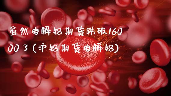 虽然电解铝期货跌破16000了(沪铝期货电解铝) (https://www.njaxzs.com/) 原油期货 第1张