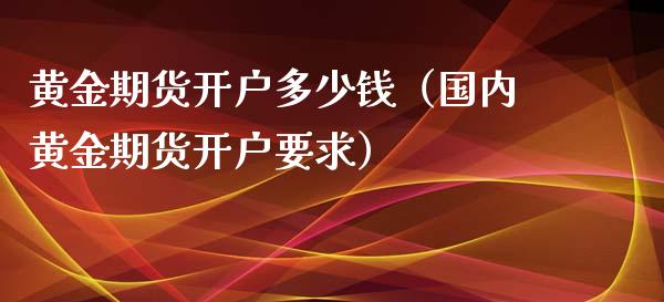 黄金期货开户多少钱（国内黄金期货开户要求） (https://www.njaxzs.com/) 期货直播间 第1张