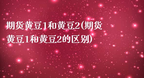 期货黄豆1和黄豆2(期货黄豆1和黄豆2的区别) (https://www.njaxzs.com/) 期货开户 第1张