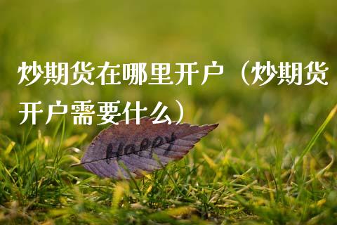 炒期货在哪里开户（炒期货开户需要什么） (https://www.njaxzs.com/) 期货行情 第1张