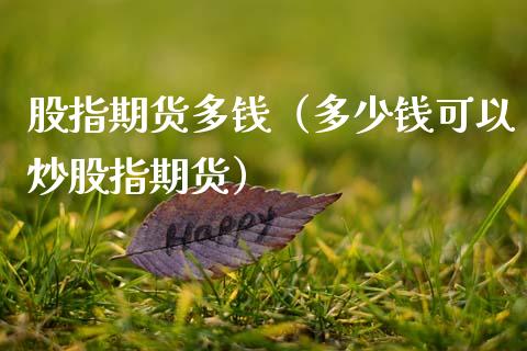 股指期货多钱（多少钱可以炒股指期货） (https://www.njaxzs.com/) 期货直播间 第1张