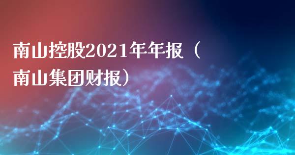 南山控股2021年年报（南山集团财报） (https://www.njaxzs.com/) 内盘期货 第1张