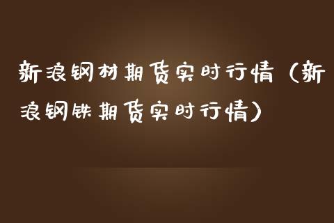 新浪钢材期货实时行情（新浪钢铁期货实时行情） (https://www.njaxzs.com/) 黄金期货 第1张