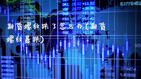 期货螺纹跌了怎么办(期货螺纹暴跌) (https://www.njaxzs.com/) 期货直播间 第1张