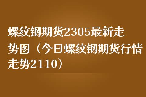 螺纹钢期货2305最新走势图（今日螺纹钢期货行情走势2110） (https://www.njaxzs.com/) 内盘期货 第1张