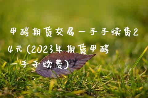 甲醇期货交易一手手续费24元(2023年期货甲醇一手手续费) (https://www.njaxzs.com/) 内盘期货 第1张