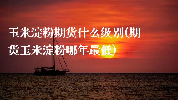 玉米淀粉期货什么级别(期货玉米淀粉哪年最低) (https://www.njaxzs.com/) 黄金期货 第1张