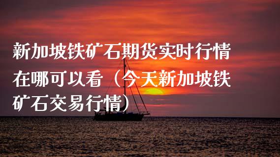 新加坡铁矿石期货实时行情在哪可以看（今天新加坡铁矿石交易行情） (https://www.njaxzs.com/) 内盘期货 第1张