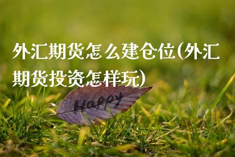 外汇期货怎么建仓位(外汇期货投资怎样玩) (https://www.njaxzs.com/) 内盘期货 第1张