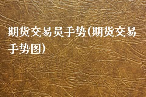 期货交易员手势(期货交易手势图) (https://www.njaxzs.com/) 期货直播间 第1张