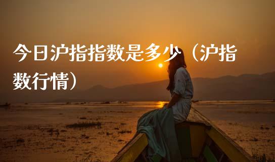 今日沪指指数是多少（沪指数行情） (https://www.njaxzs.com/) 内盘期货 第1张