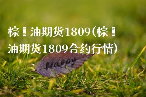 棕榈油期货1809(棕榈油期货1809合约行情) (https://www.njaxzs.com/) 期货直播间 第1张