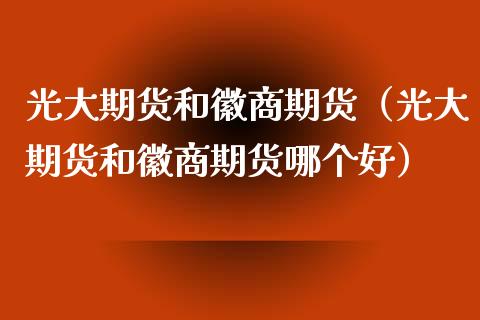 光大期货和徽商期货(光大期货和徽商期货哪个好) 黄金期货 第1张-爱新财经 光大期货和徽商期货(光大期货和徽商期货哪个好) (https://www.njaxzs.com/) 黄金期货 第1张