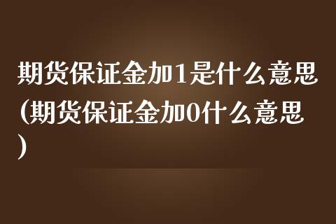 期货保证金加1是什么意思(期货保证金加0什么意思) (https://www.njaxzs.com/) 期货直播间 第1张