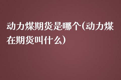 动力煤期货是哪个(动力煤在期货叫什么) 期货直播间 第1张-爱新财经 动力煤期货是哪个(动力煤在期货叫什么) (https://www.njaxzs.com/) 期货直播间 第1张