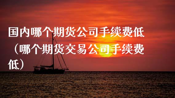 国内哪个期货公司手续费低（哪个期货交易公司手续费低） (https://www.njaxzs.com/) 内盘期货 第1张