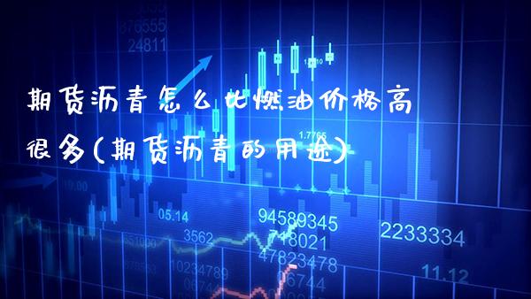 期货沥青怎么比燃油价格高很多(期货沥青的用途) (https://www.njaxzs.com/) 原油期货 第1张