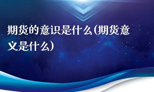 期货的意识是什么(期货意义是什么) (https://www.njaxzs.com/) 期货直播间 第1张